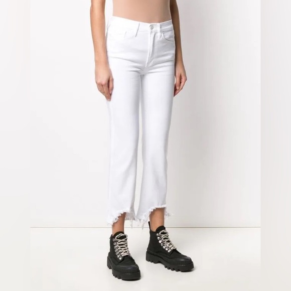BUNDLE 3 for $75 
3x1 cropped frayed-hem jeans white Size 28 - Picture 4 of 5